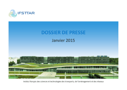 Dossier de presse janvier 2015