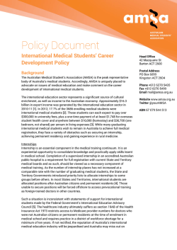 International medical students career development policy