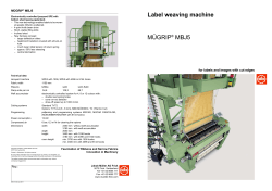 Label weaving machine MÜGRIP® MBJ5