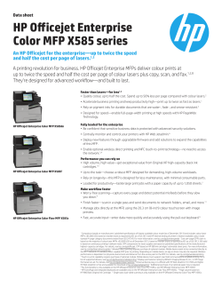 HP Officejet Enterprise Color MFP X585 series