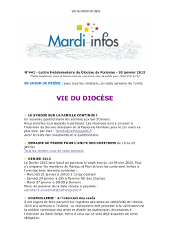 Mardi Infos - 20/01/15