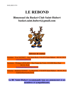 Rebond 8 - Club Basket Saint