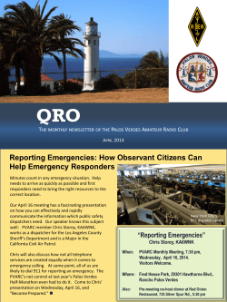 April 2014 QRO newsletter.