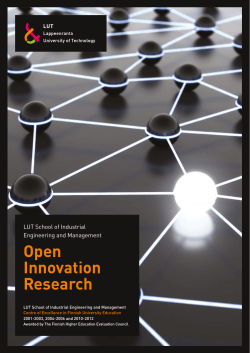 LUT Open Innovation Research Brochure - OI-net