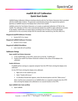 madVR 3D LUT Calibration Quick Start Guide