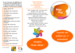 Inscription en 1e secondaire