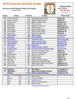 2014 Team Roster - Cheyenne Grizzlies Baseball