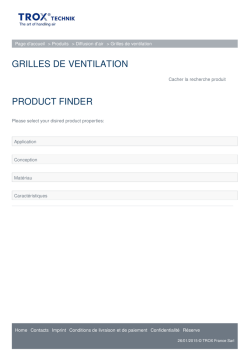 GRILLES DE VENTILATION PRODUCT FINDER