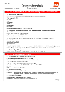 Fiche de donn&eacute;es de s&eacute;curit&eacute;