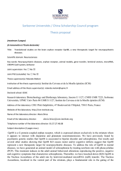 Sorbonne Universit&eacute;s / China Scholarship Council program Thesis