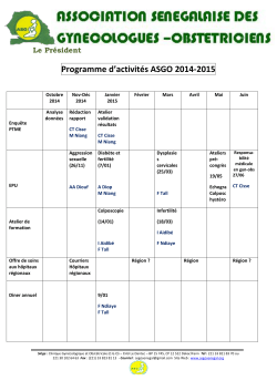 Agenda 2014 - 2015