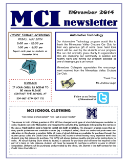MCI November 2014 newsletter