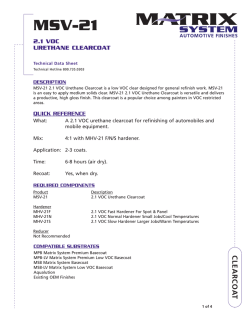 MSV-21 TDS - Matrix System Automotive Finishes