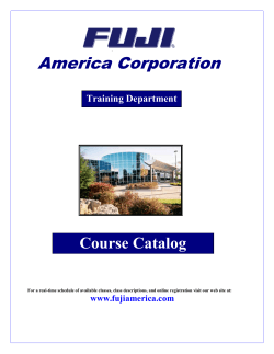 PDF Course Catalog - Fuji America Corporation