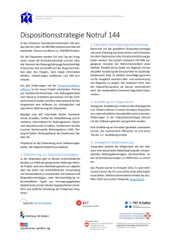 Dispositionsstrategie Notruf 144