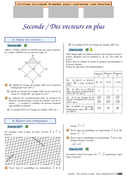 Seconde / Des vecteurs en plus