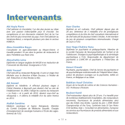 Intervenants - Notre Dame de Jamhour