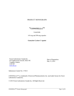 Download Product Monograph - Forest Laboratories Canada Inc.