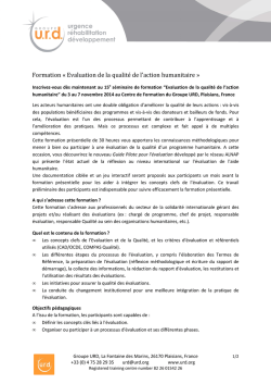 Presentation Formation Evaluation 2014