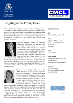Litigating Media Privacy Cases