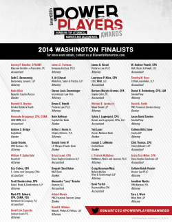2014 Washington Finalists
