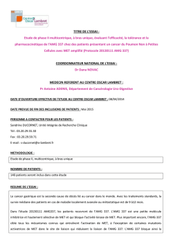 Fiche d&eacute;taill&eacute;e - Centre Oscar Lambret