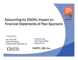 Accounting for ESOPs - Corporate Capital Resources