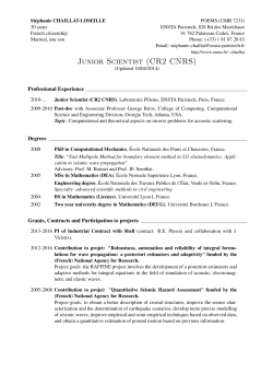 Junior Scientist (CR2 CNRS) - UMA