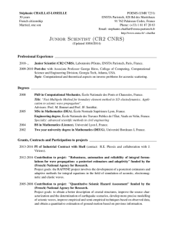 Junior Scientist (CR2 CNRS) - UMA
