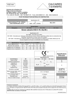 Grave calcaire 0/32 C f3 ( Ga 85 ) PTV 411 0/32 mm