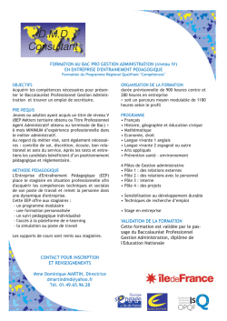 document de pr&eacute;sentation-Bac Pro-GA