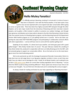 Second Quarter Newsletter - Muley Fanatic Foundation