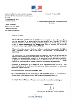 information DGFiP  - Mairie de Dampierre Aube