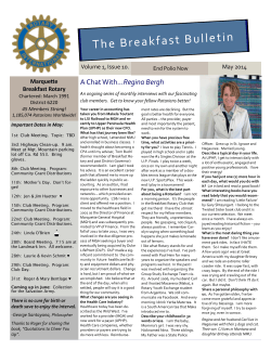 Newsletter_May2014 - Marquette Breakfast Rotary Club