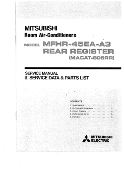 Mitsubishi MFH-45EA-A2 service manual