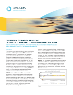 Westates&reg; OxidatiOn Resistant activated caRbOns