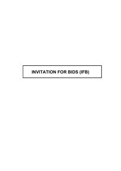INVITATION FOR BIDS (IFB) - Deptt. of Water Resources, Odisha