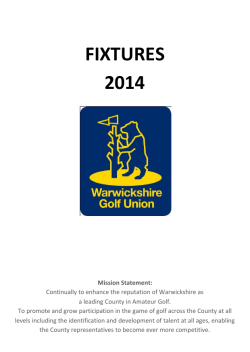to view the 2014 Warwickshire Golf Union fixture book which