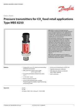 MBS 8250, slim-line pressure transmitters with pulse