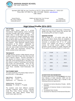 High School Profile 2014-2015