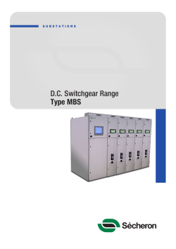 D.C. Switchgear Range Type MBS