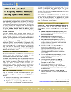 for margining MSFTAs Forward- Settling Agency MBS Trades