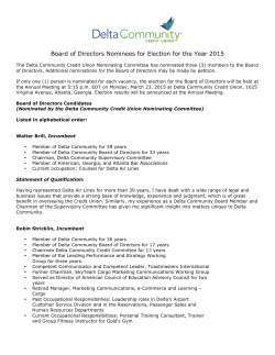 Board of Directors Nominees for 2015