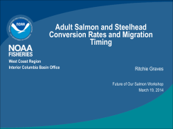 Adult Salmon and Steelhead Conversion Rates and