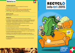 Dépliant RECYCLO info-tri 2015