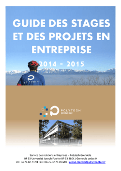 Guide des stages et projets en entreprise