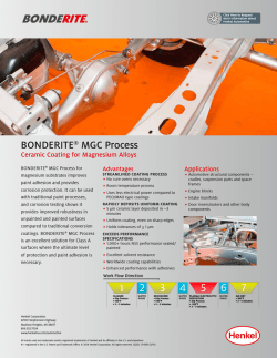 BONDERITE&reg; MGC Process