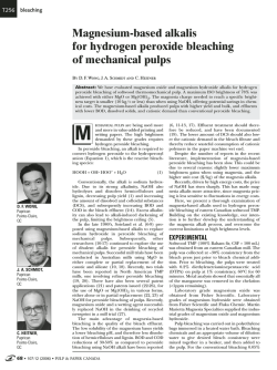 Magnesium-based alkalis for hydrogen peroxide bleaching of