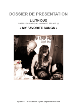dossier de presentation lilith duo
