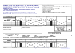 F&eacute;vrier Mars 2015 - Cantine scolaire Neuville sur Ain